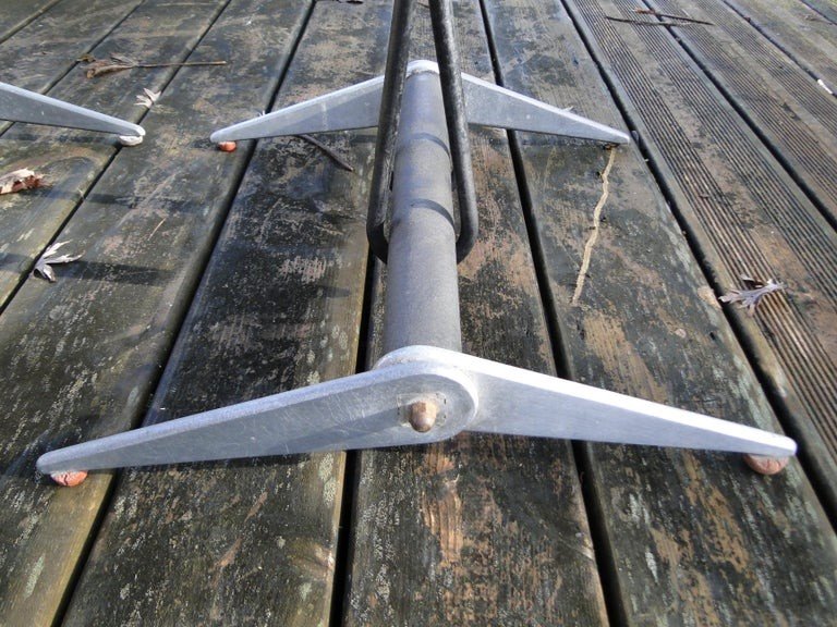 Pair Tables Jean Prouvé Pour l'Aéroclub De Doncourt-les-conflans 1938 France-photo-4