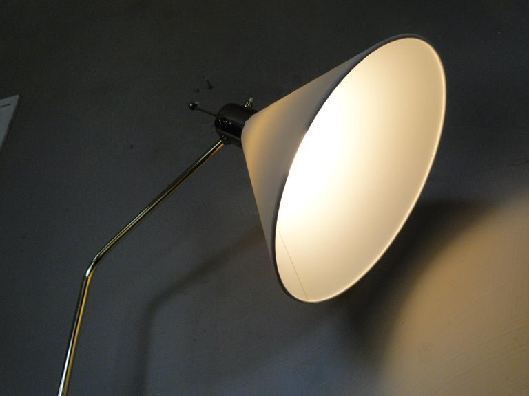 Robert Mathieu Lampadaire articulé en laiton modèle Arlus de la Maison Lunel circa 1950 France-photo-3