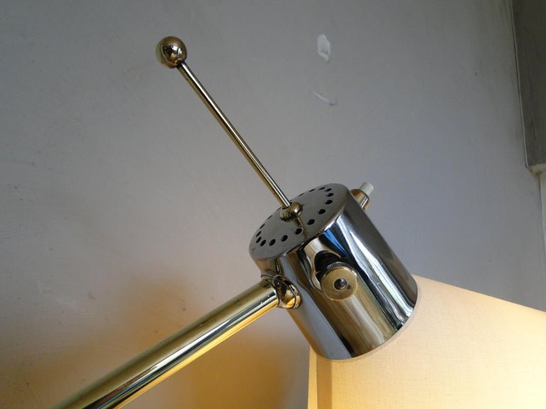 Robert Mathieu Lampadaire articulé en laiton modèle Arlus de la Maison Lunel circa 1950 France-photo-6