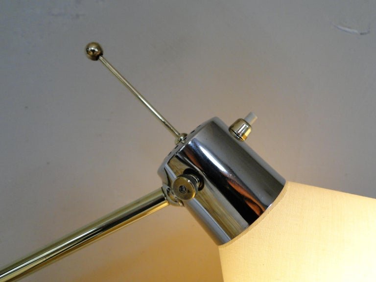 Robert Mathieu Lampadaire articulé en laiton modèle Arlus de la Maison Lunel circa 1950 France-photo-7