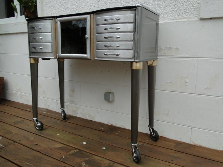 Rare Leon Martin Console Table, From A Parisian Dental Practice (circa 1920)-photo-8