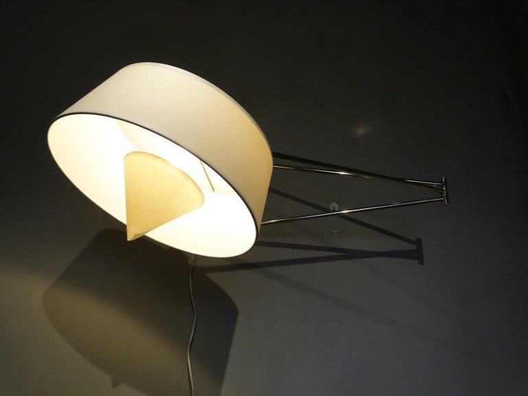 René Mathieu Lunel Arlus, Applique Diabolo Vintage en Laiton, 2 Bras Ajustable  France-photo-3