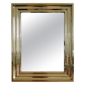 Vintage Brass Mirror France