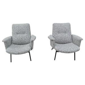 Pierre Guariche For Steiner Pair Of Armchairs Sk660 France