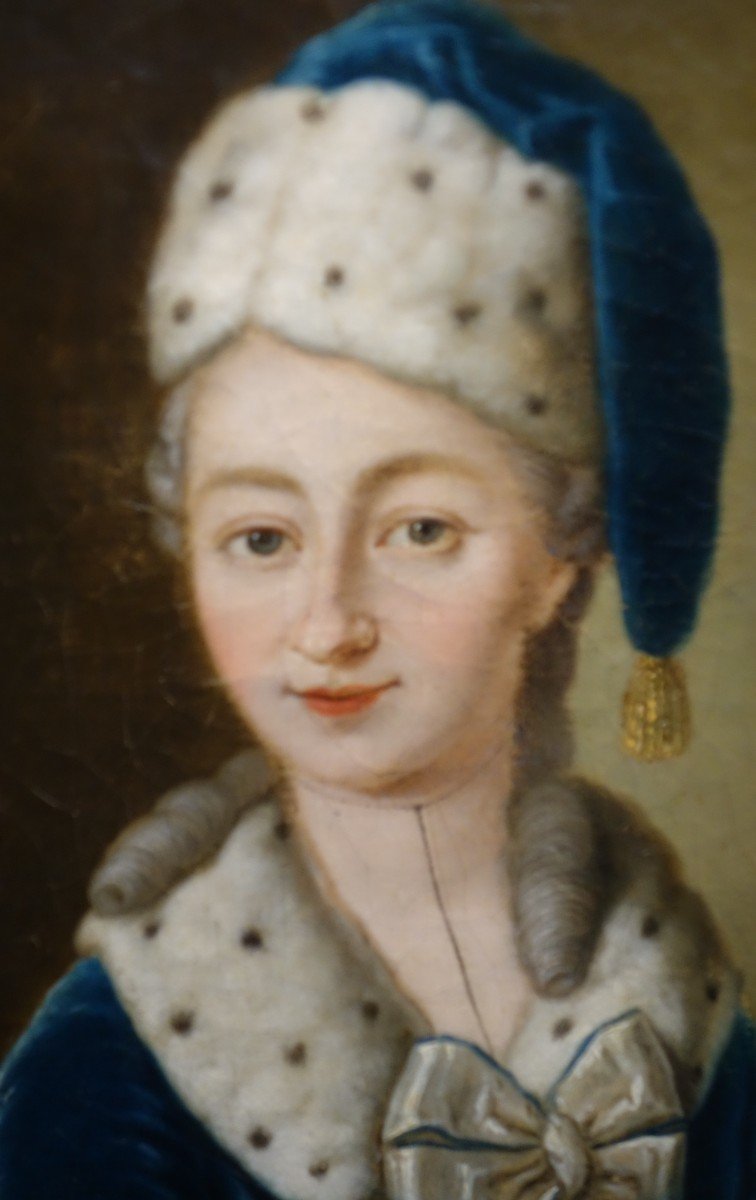 XVIII Th Century Portrait Of Elisabeth Von Shelle La Hast-photo-4