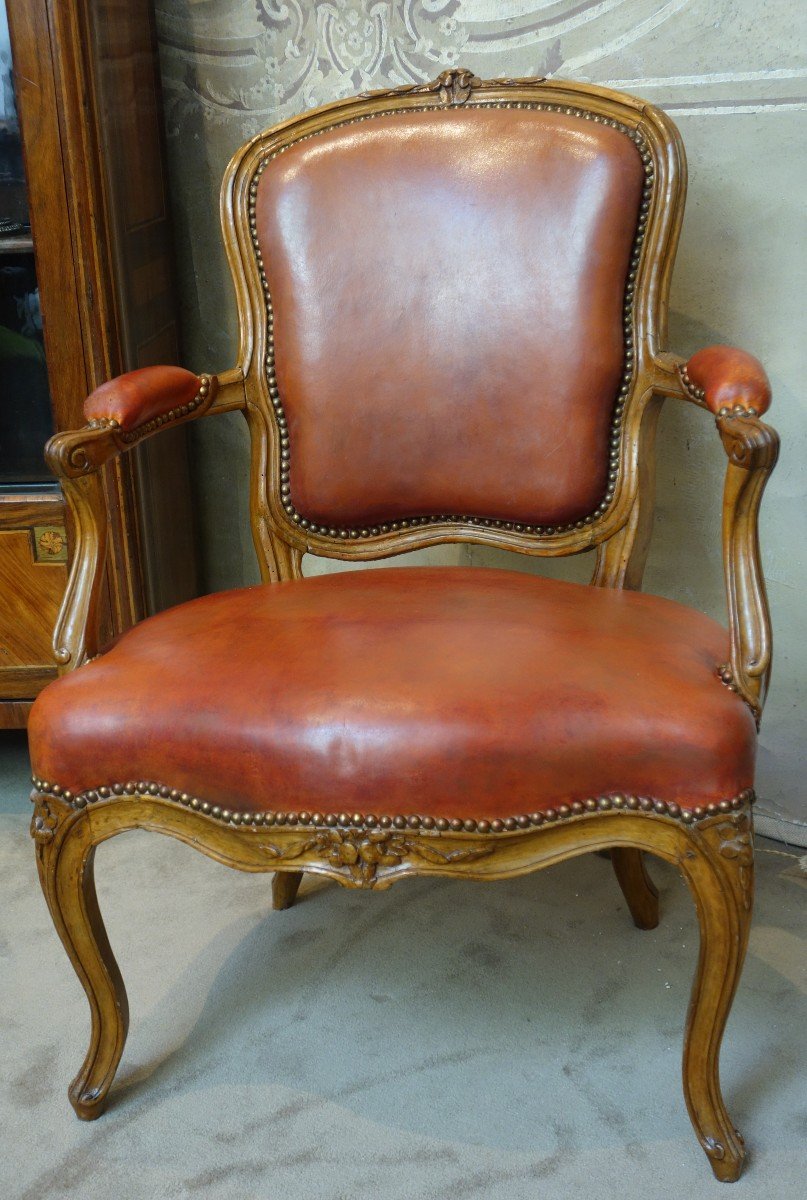 Louis XV Period Cabriolet Armchair-photo-6