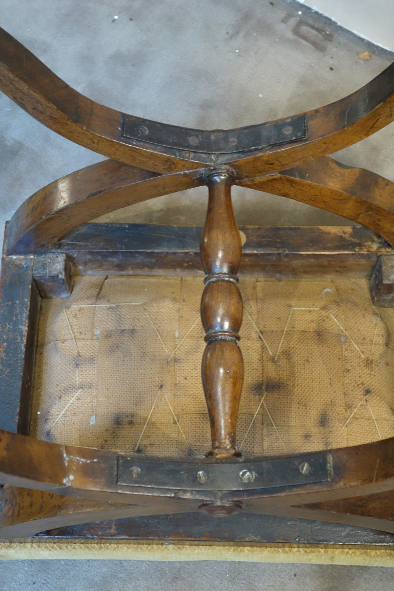 Tabouret d'époque Restauration XIXème siècle-photo-1