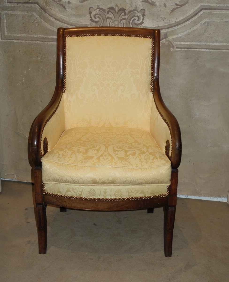 Bergère en acajou époque restauration-photo-3