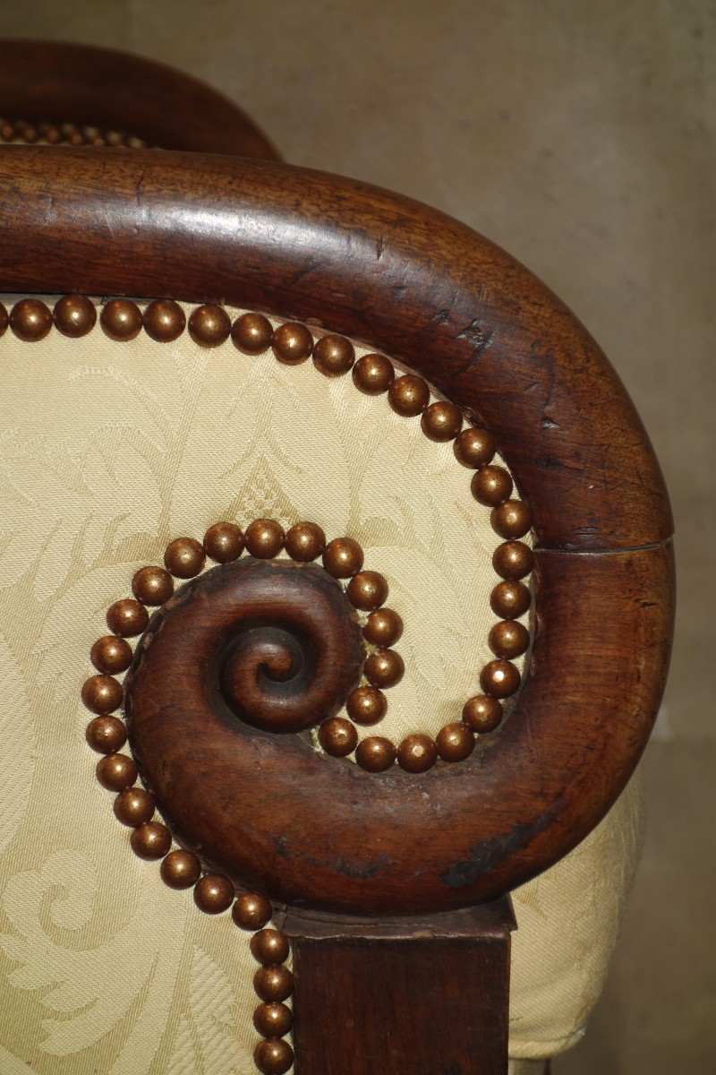Bergère en acajou époque restauration-photo-1