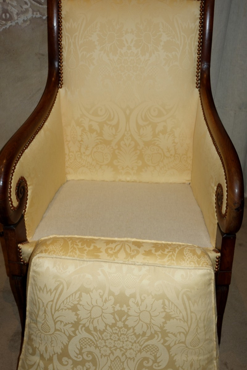 Bergère en acajou époque restauration-photo-3