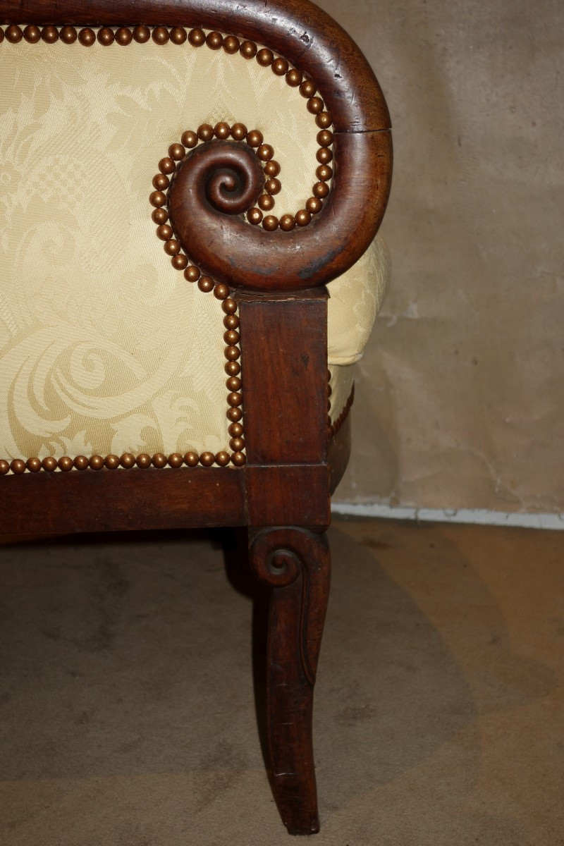 Bergère en acajou époque restauration-photo-4