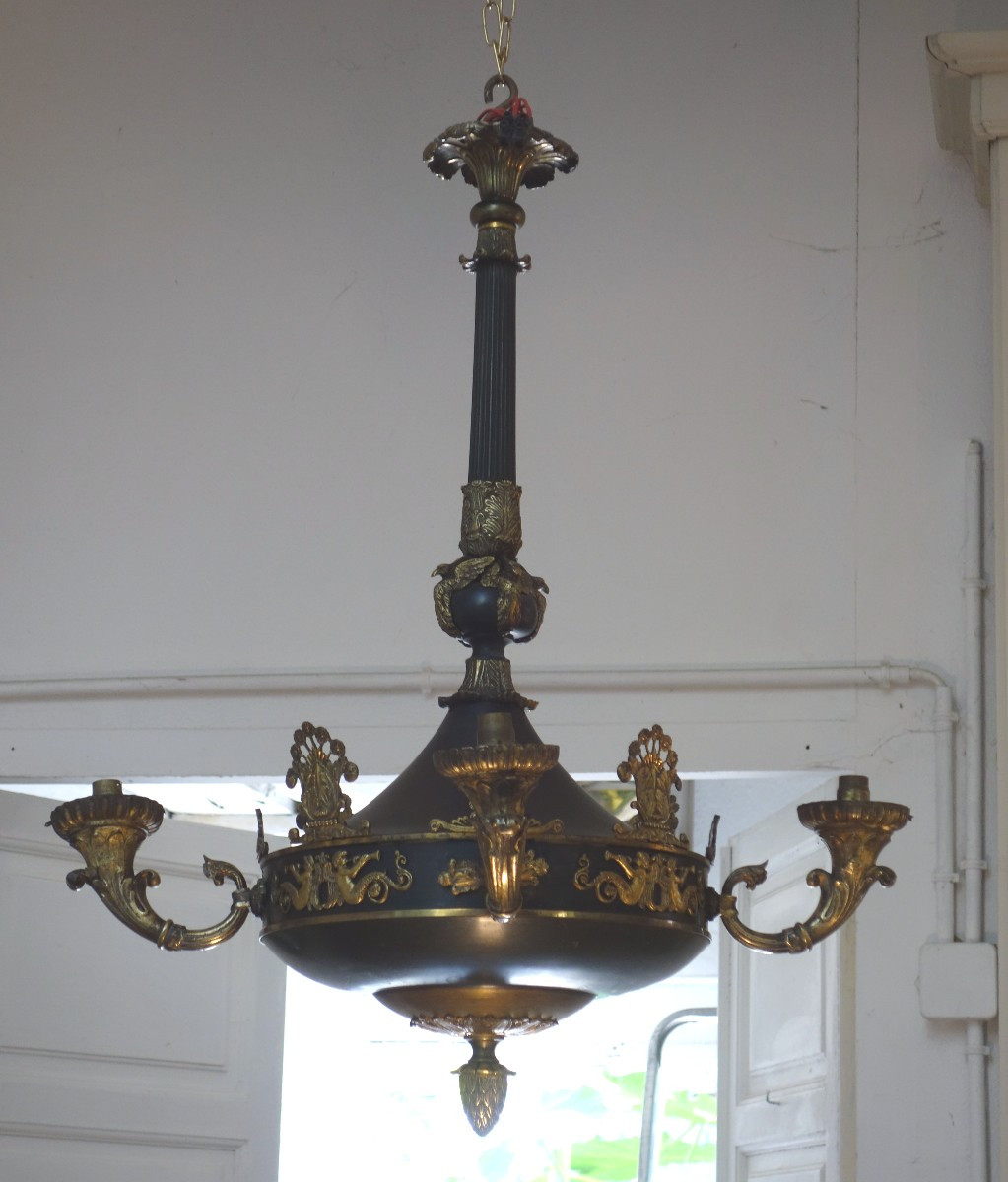 Lustre de style Empire, époque Napoleon III-photo-5