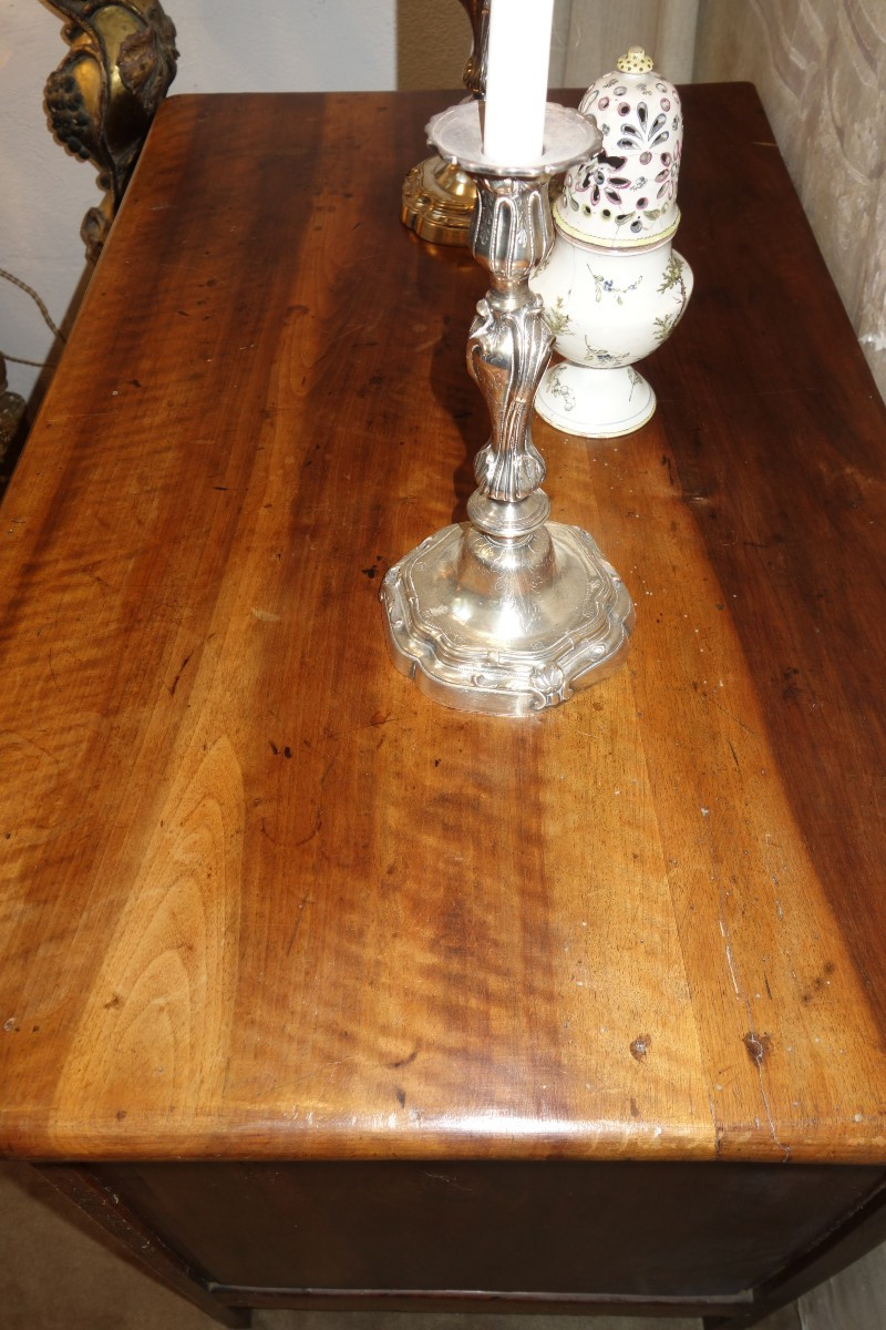 Petite commode d'époque Louis XV en noyer-photo-5
