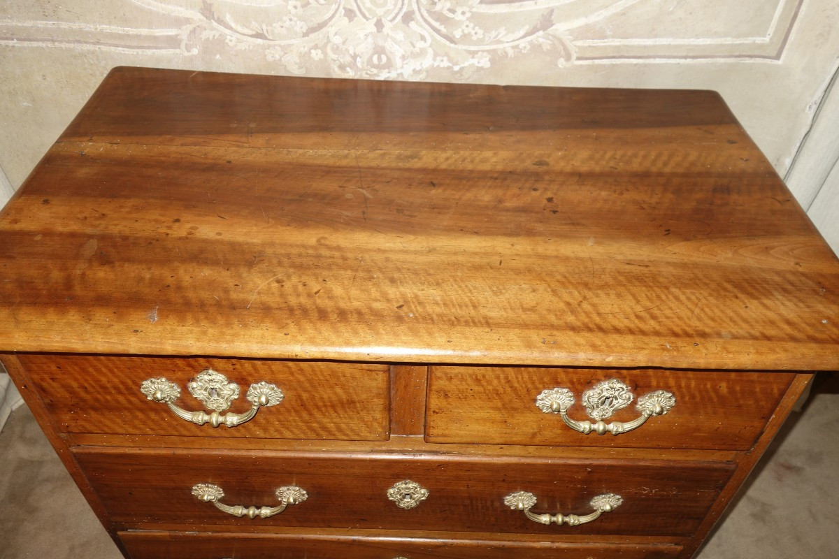 Petite commode d'époque Louis XV en noyer-photo-6