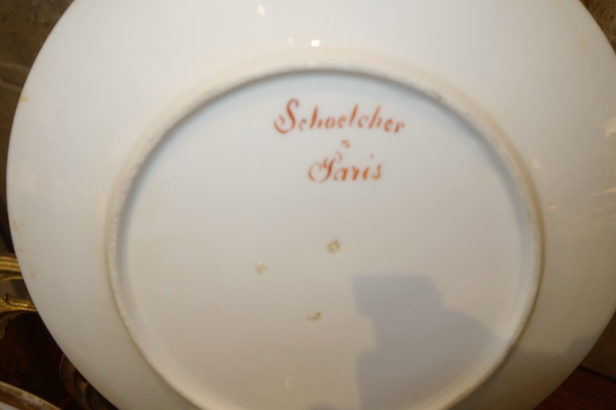 Ensemble d'assiettes en porcelaine de la manufacture de Schoelcher début du XIXème -photo-3