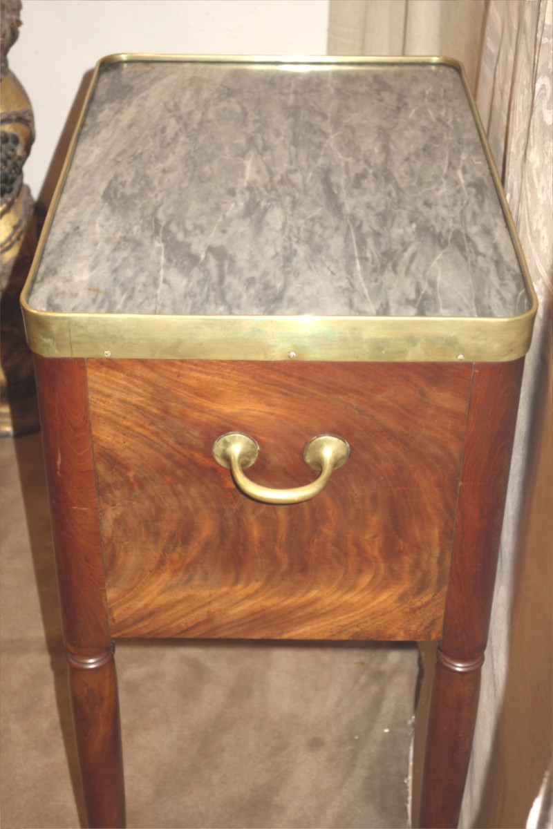 Importante table à encas d'époque Louis XVI en acajou-photo-4