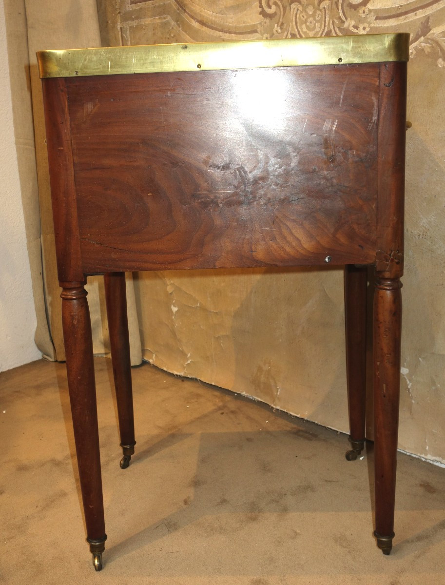 Importante table à encas d'époque Louis XVI en acajou-photo-2