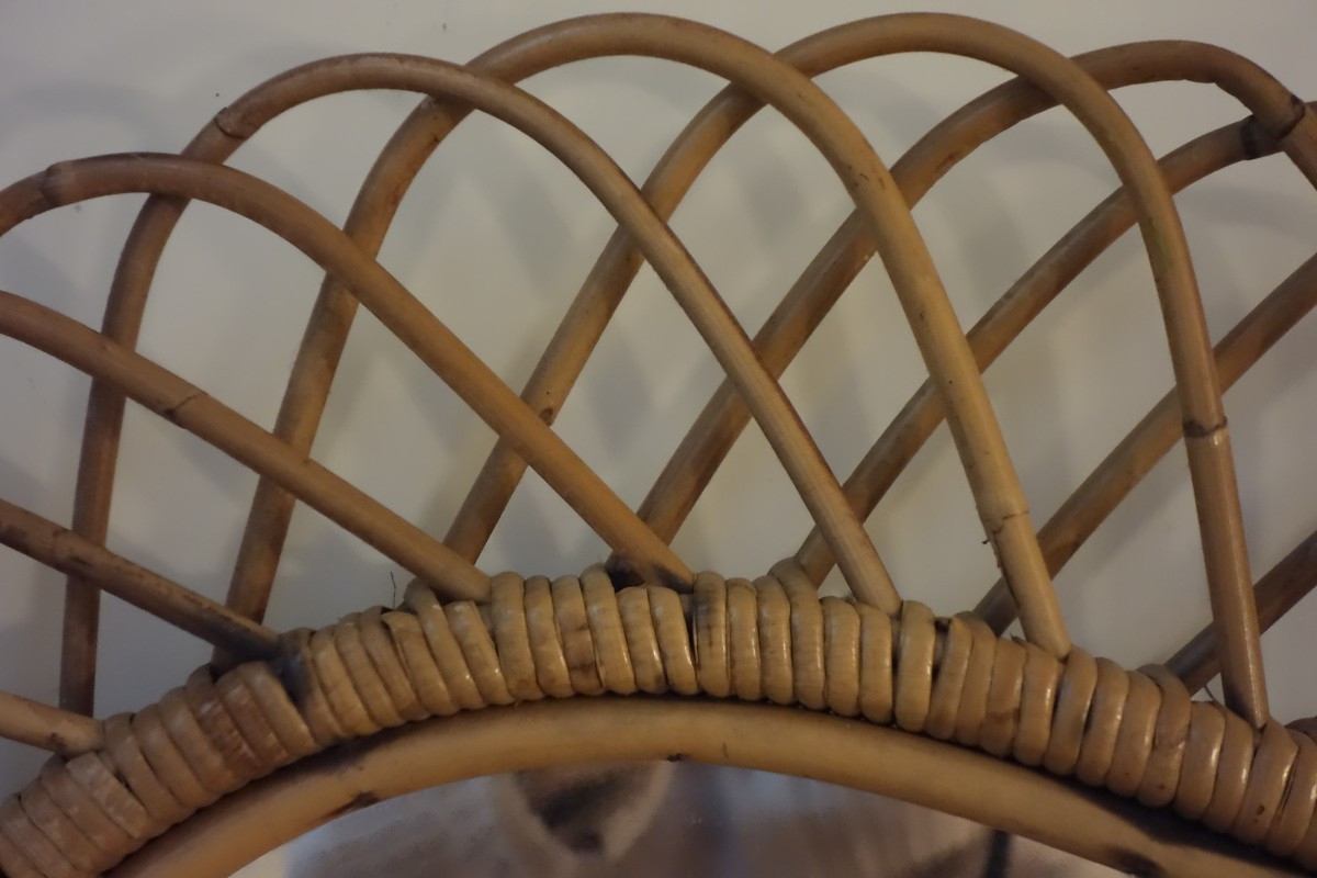 Large Oval Mirror, 60s, By Designer Franco Albini-photo-3
