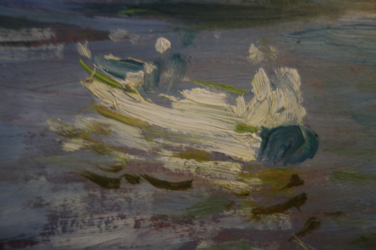 Tableau huile /panneau de  Claudio Castelucho e Diana. -photo-3