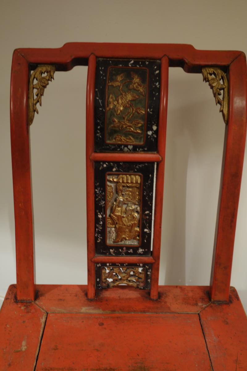 Mandarin Chair In Lacquered Wood-photo-2