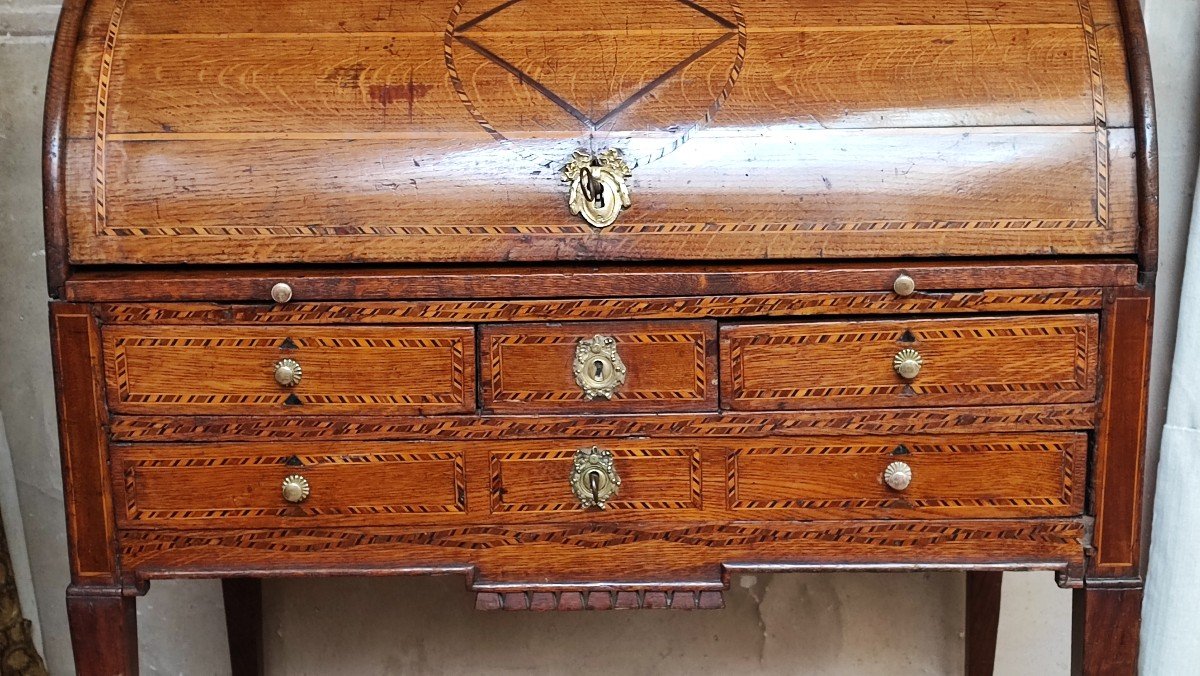 Small Cylinder Desk With Gradin, Directoire Period-photo-5