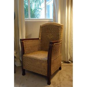 Fauteuil De Style Colonial Années 50