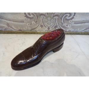 Men's Shoe In Glazed Terracotta XXth Century