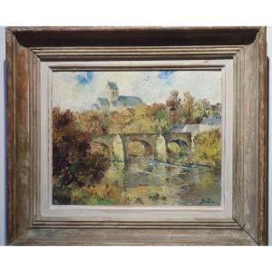 Perche Landscape, Oil On Canvas, Twentieth