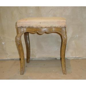 Tabouret En Bois Relaqué d'époque Louis XV