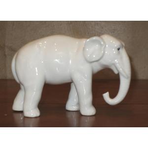  20th Century White Porcelain Elephant Statuette