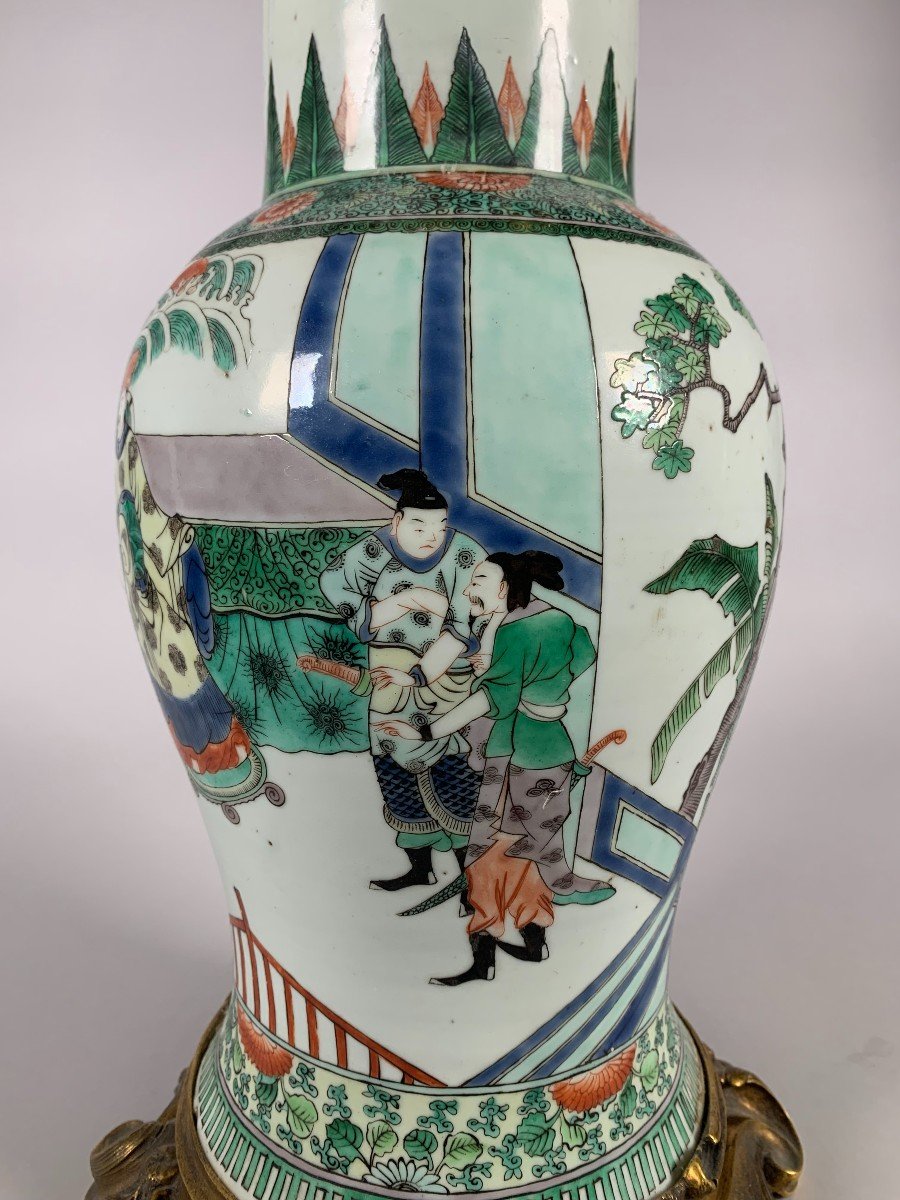 Vase De La Famille Verte d'époque Kangxi (1662-1722)-photo-6
