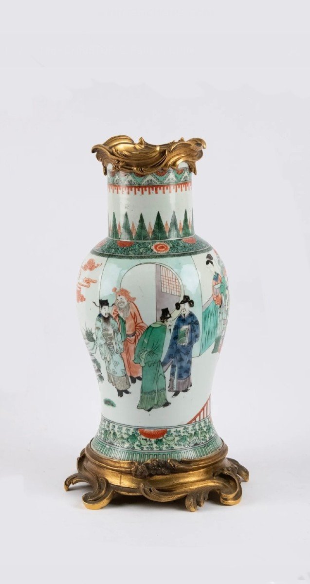 Vase De La Famille Verte d'époque Kangxi (1662-1722)