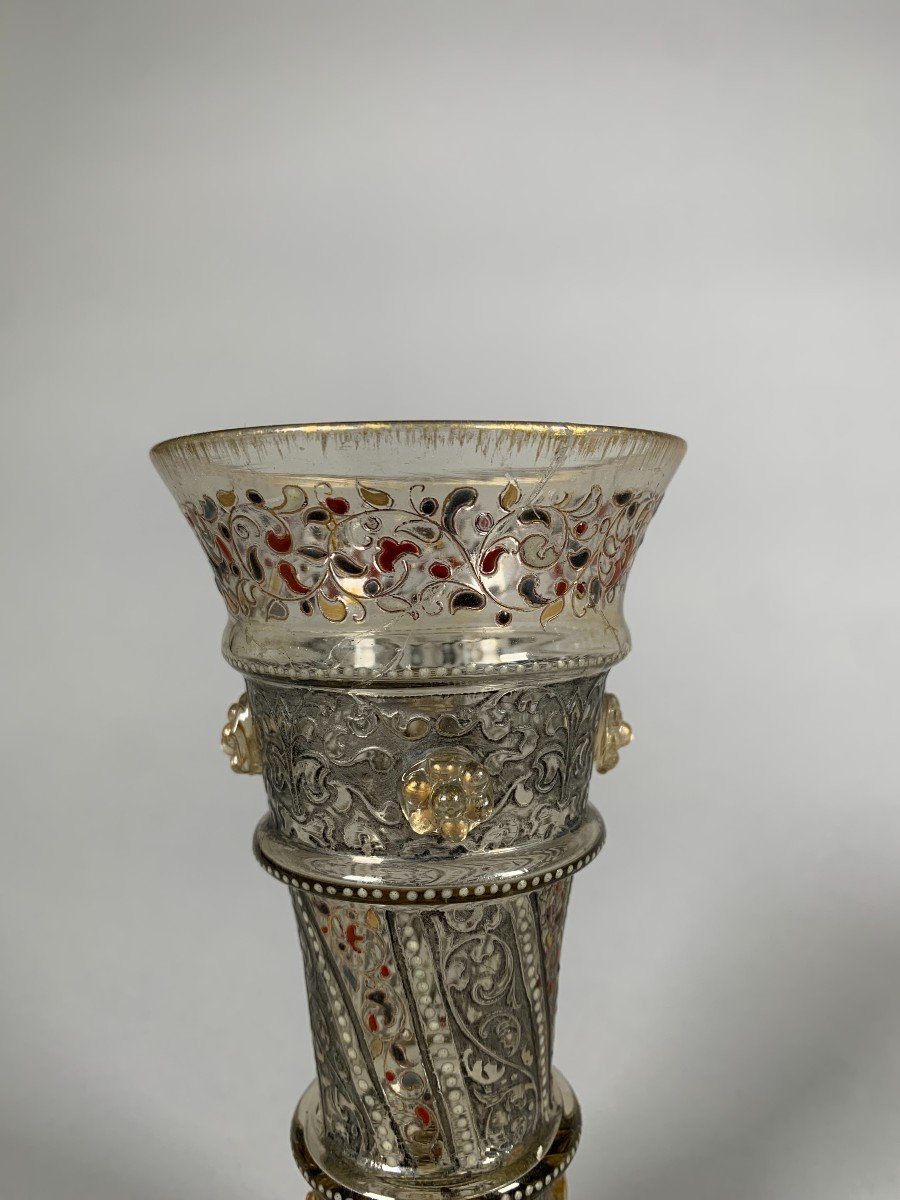 Gallé émile (1846 -1904) Art Nouveau Chalice-photo-3
