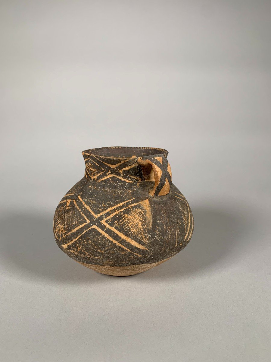 Painted Terracotta Vase Neolithic Period, Yangshao Culture 4500-3000 Bc-photo-2