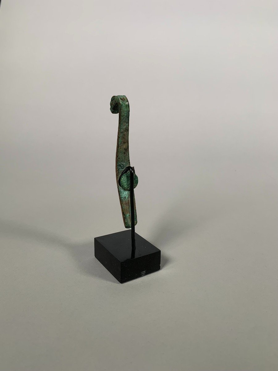 Fibule Bronze Niellé d'Argent époque Dynastie Han ( 206bc - 220ac)-photo-3