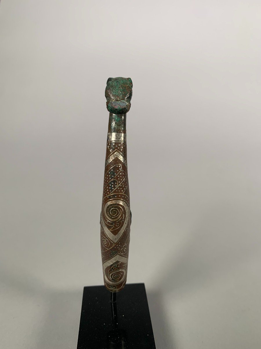 Silver Niello Bronze Fibula, Han Dynasty Period (206bc - 220ac)-photo-4