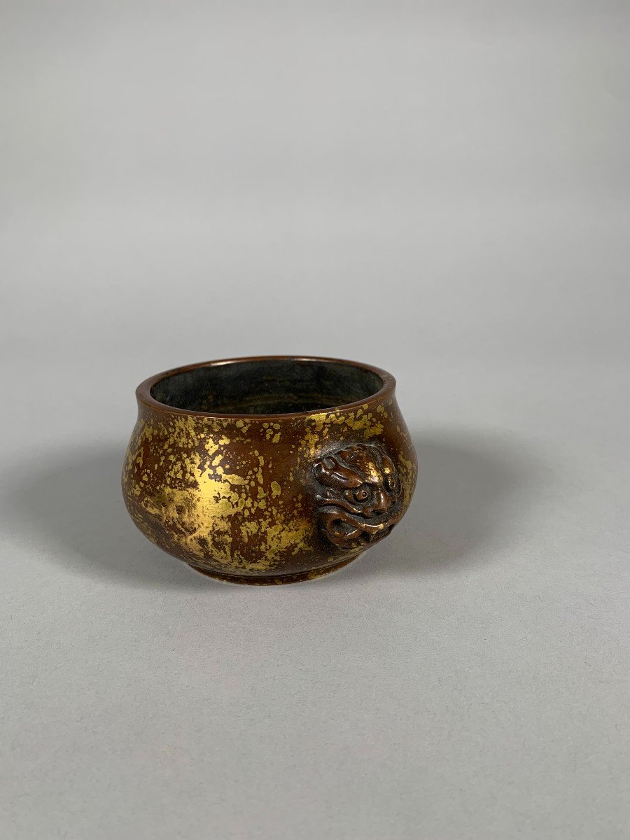 Brule Parfum En Bronze "gold Splash" époque Kangxi (1661-1722)-photo-6