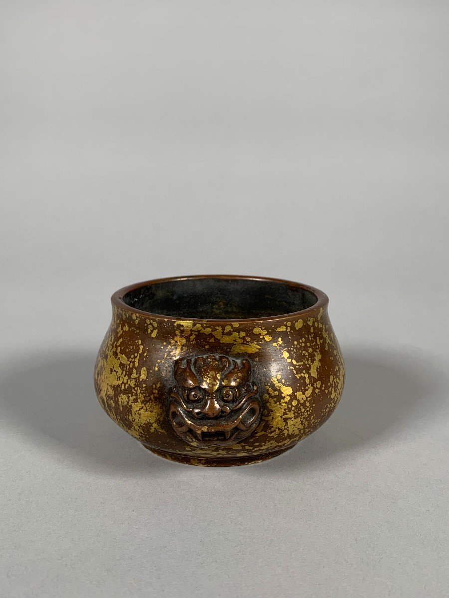 Brule Parfum En Bronze "gold Splash" époque Kangxi (1661-1722)-photo-7