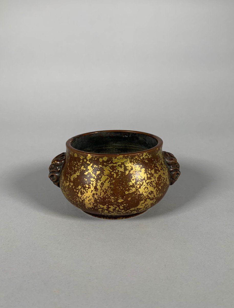 Brule Parfum En Bronze "gold Splash" époque Kangxi (1661-1722)