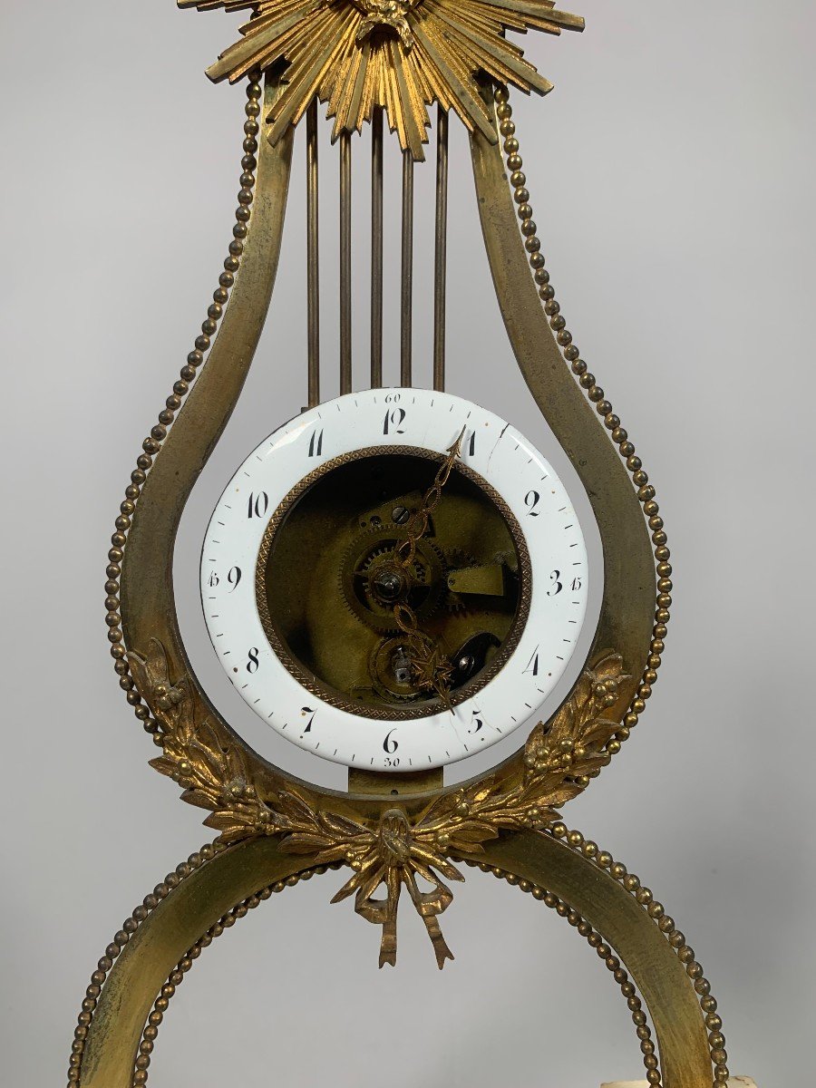 Pendule Squelette d'époque Louis XVI-photo-3