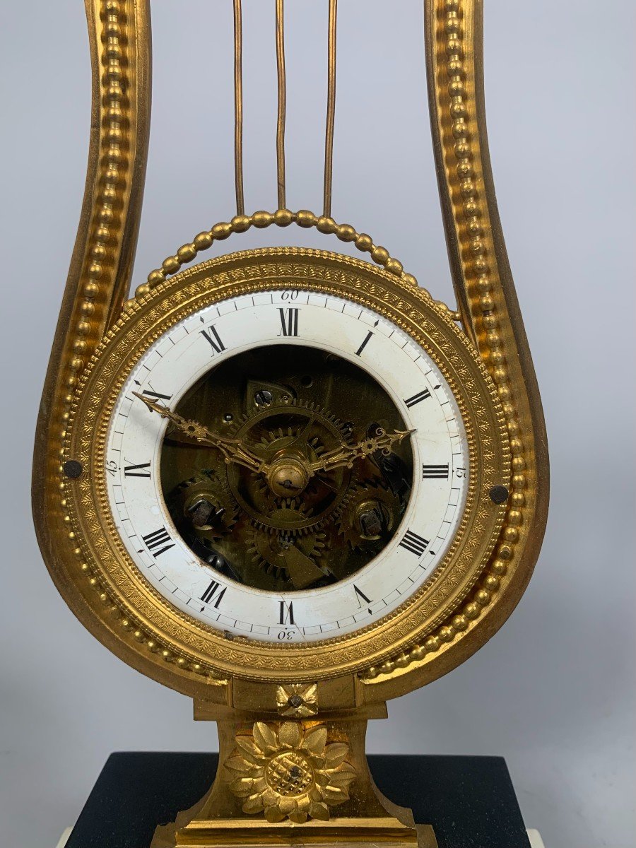 Pendule Squelette époque Louis XVI.-photo-3