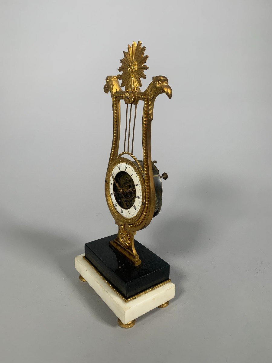 Pendule Squelette époque Louis XVI.-photo-4