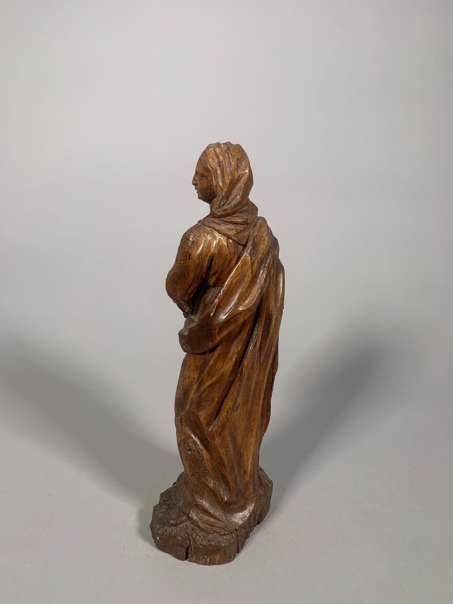Wooden Sculpture Virgin And Child 16th Century-photo-2