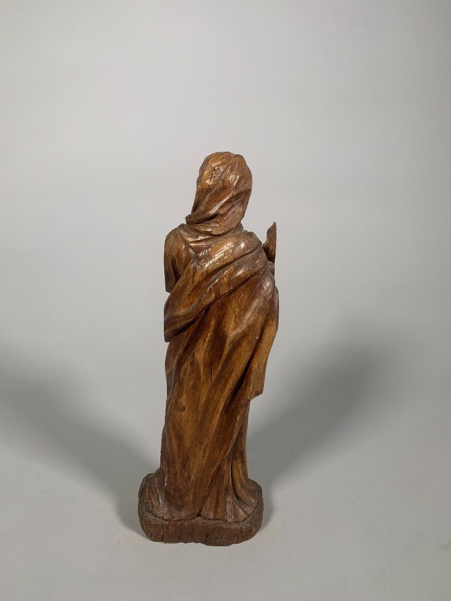 Wooden Sculpture Virgin And Child 16th Century-photo-2