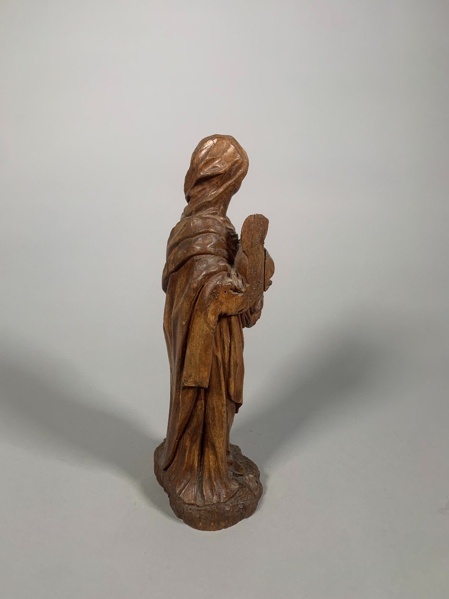 Wooden Sculpture Virgin And Child 16th Century-photo-3