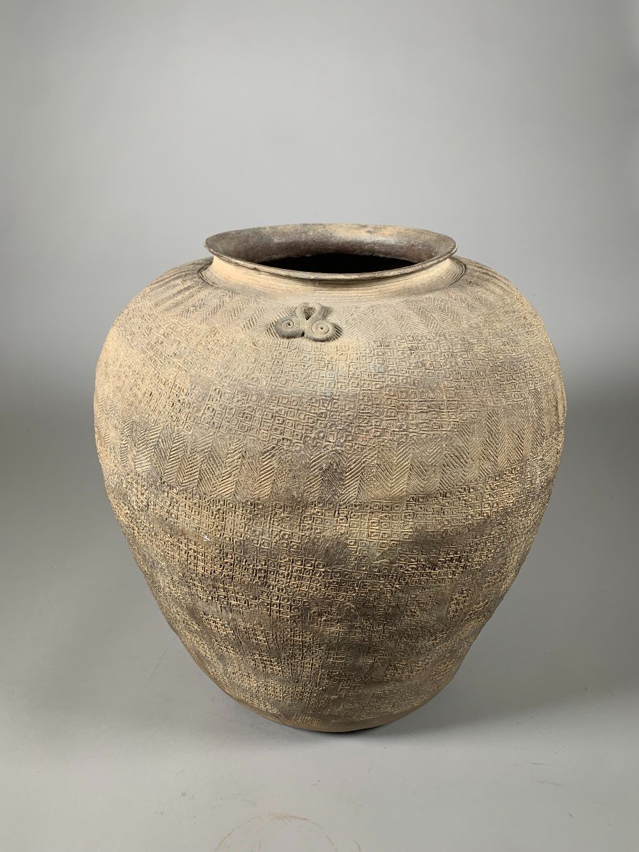 Important Terracotta Jar Han Dynasty (206 Bc - 220 Ad)-photo-2