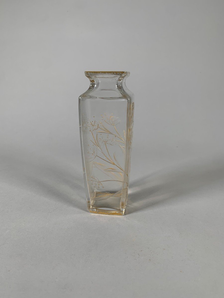 Japanese Engraved Crystal Vase Made By Maison L’escalier De Cristal-photo-1