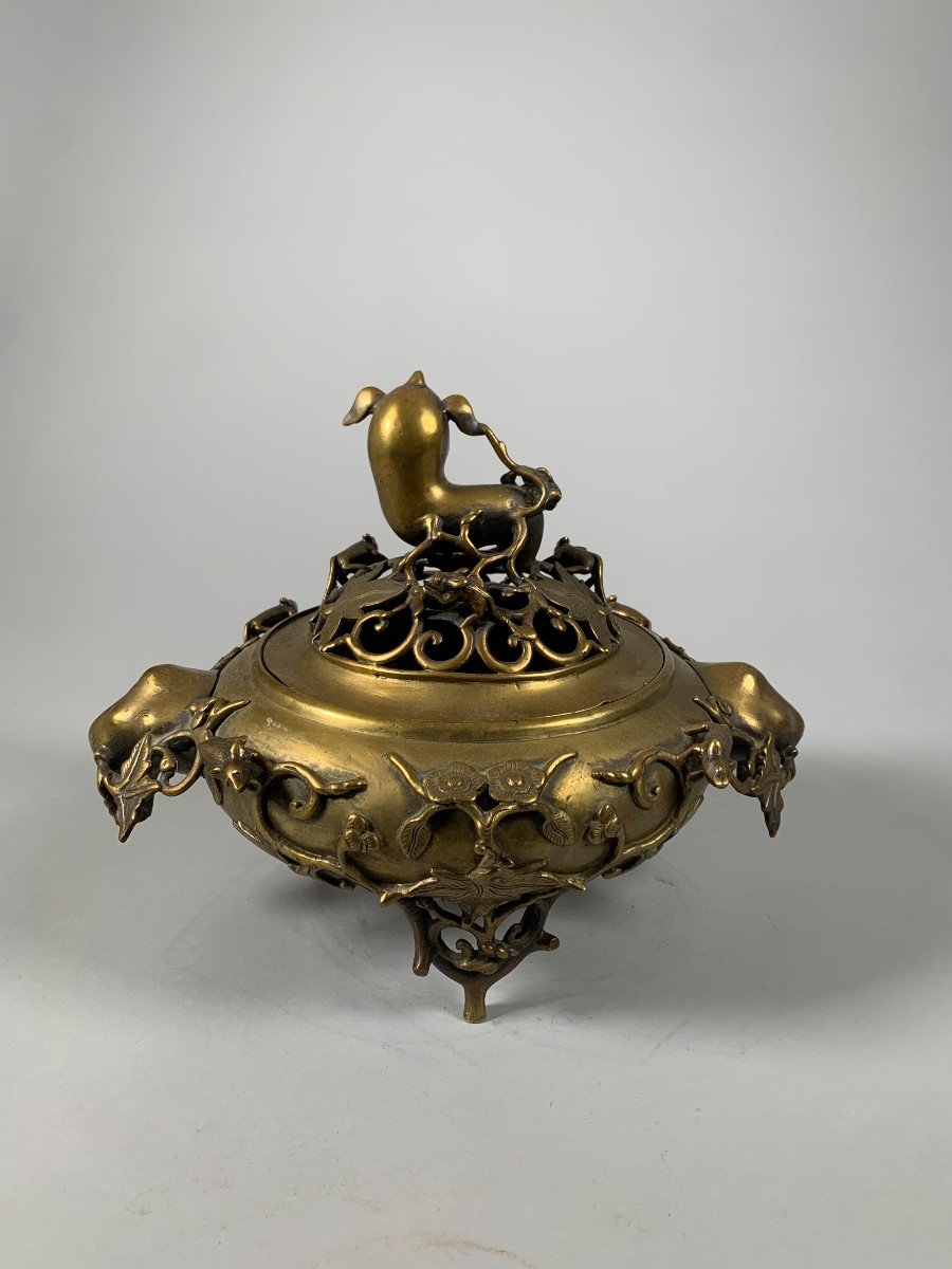 Brule Perfume In Bronze 19th Century China - Qing Dynasty -photo-2