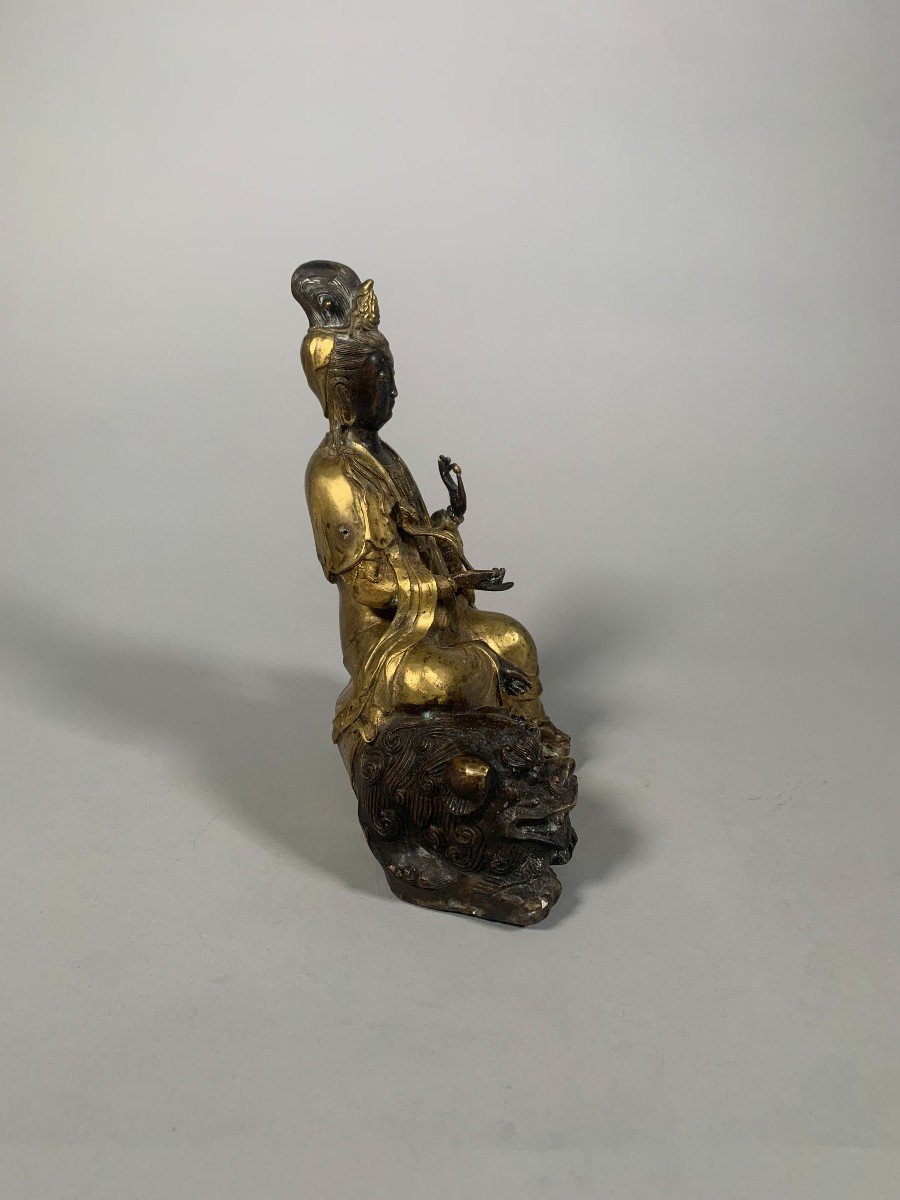 Statue Du Bodhisattva Guanyin ,  Chine, Dynastie Qing, XVIIIeme Siècle-photo-3