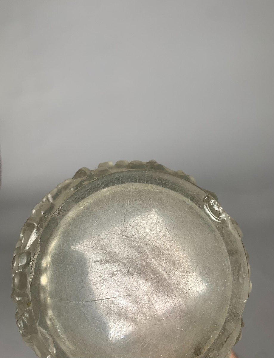 René Lalique (1860-1945) "st Tropez" Vase, Circa 1937 Art Deco-photo-2